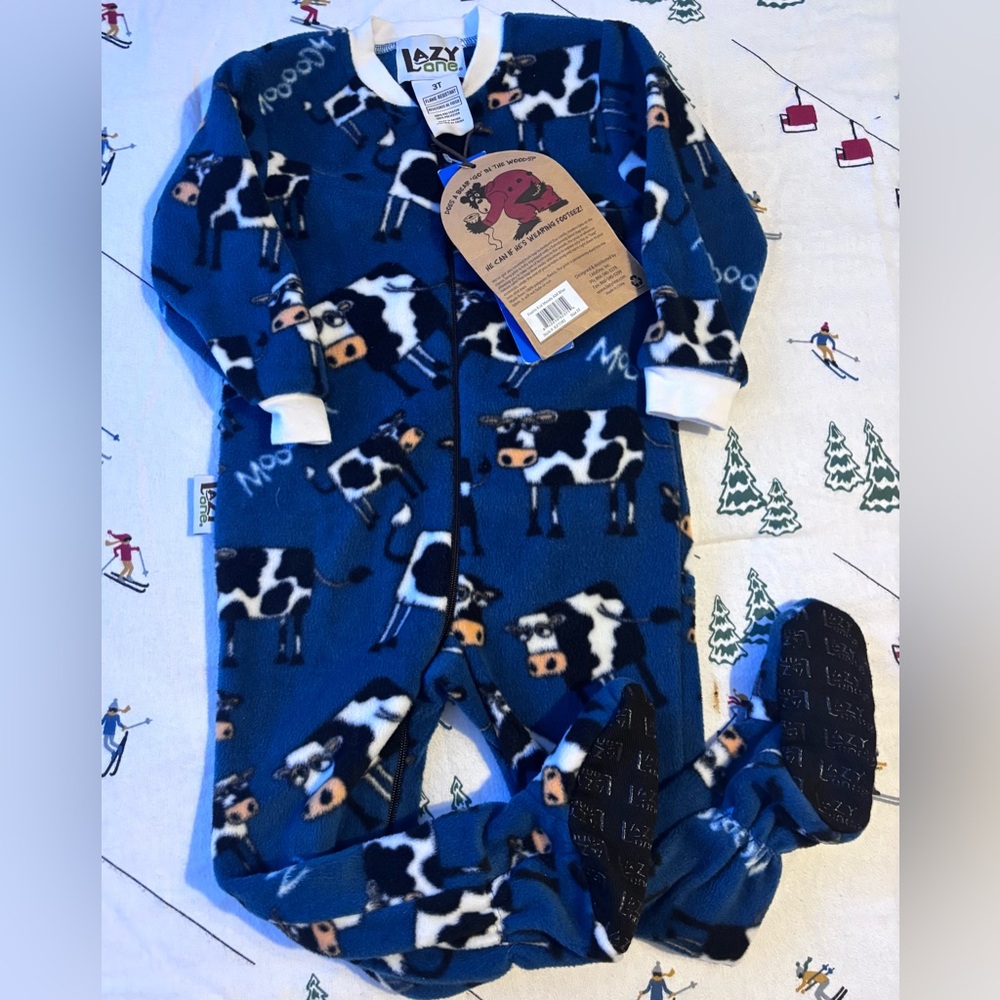 Lazy One toddler’s fleece onesie flapjack